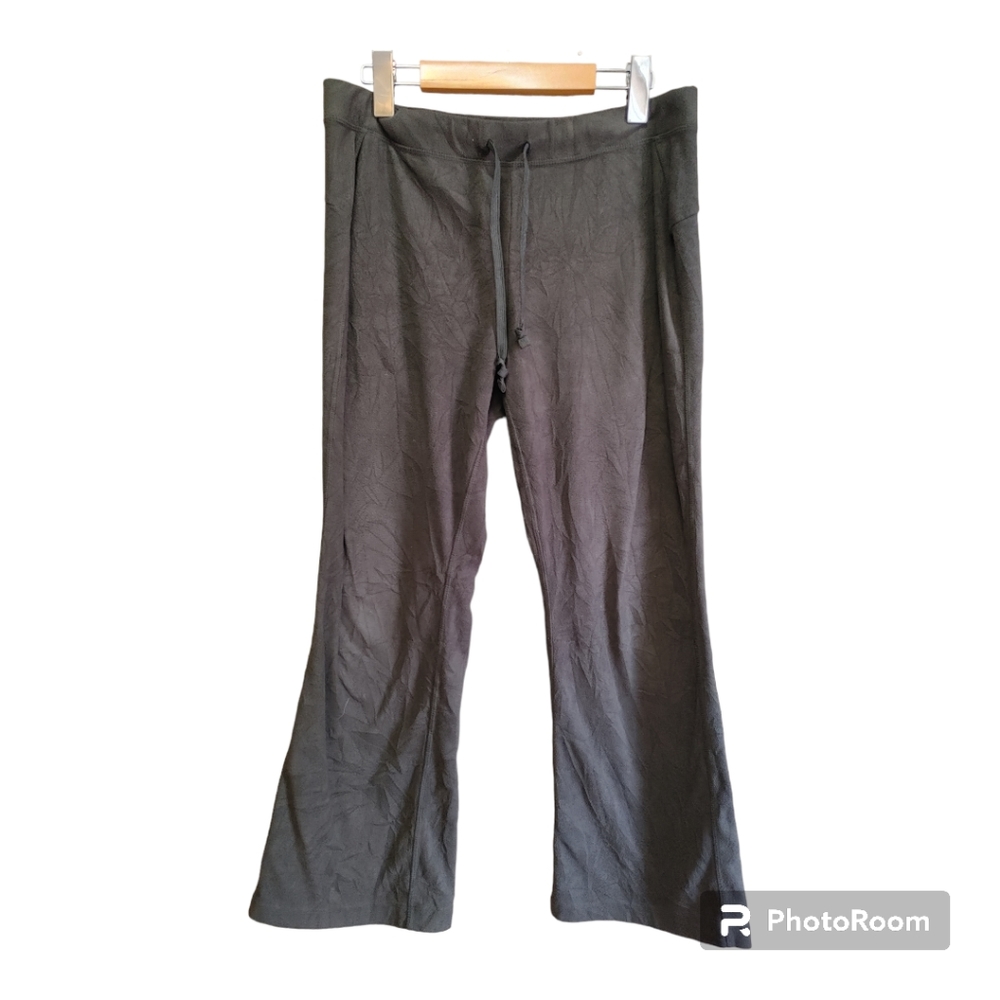 REI Grey/Brown Fleece Flare Leg Sweatpants Size Small Petite